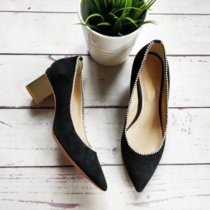 NICHOLAS KIRKWOOD Suede Pearl Mirror Heel Pumps 39